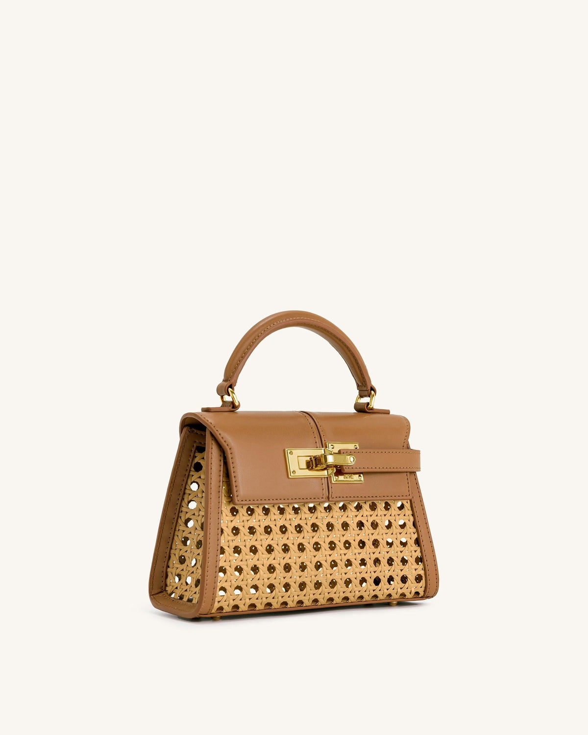 Vivienne Top Handle Bag – Brown Canvas