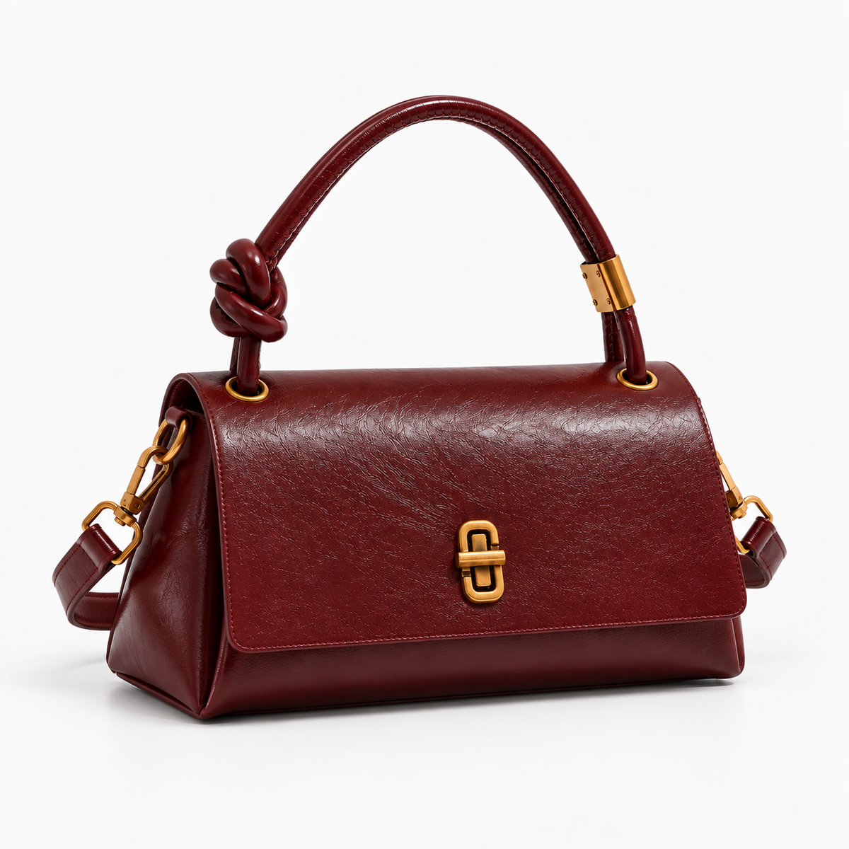 Meghan Knotted Satchel – Textured Handbag
