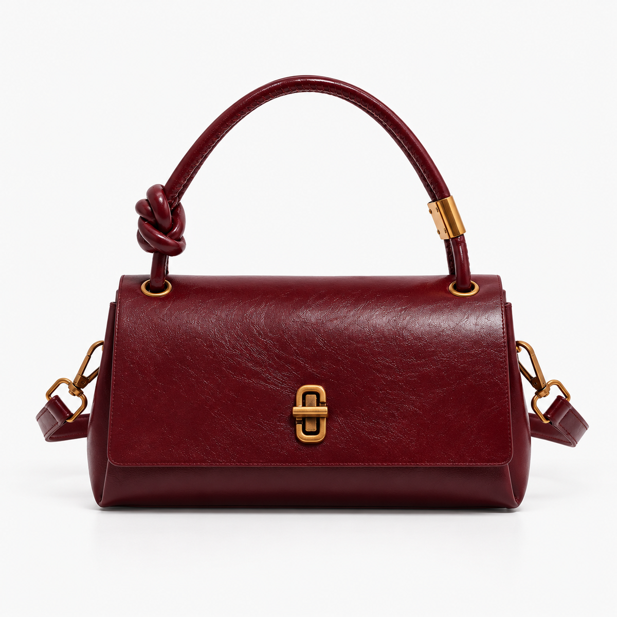 Meghan Knotted Satchel – Textured Handbag