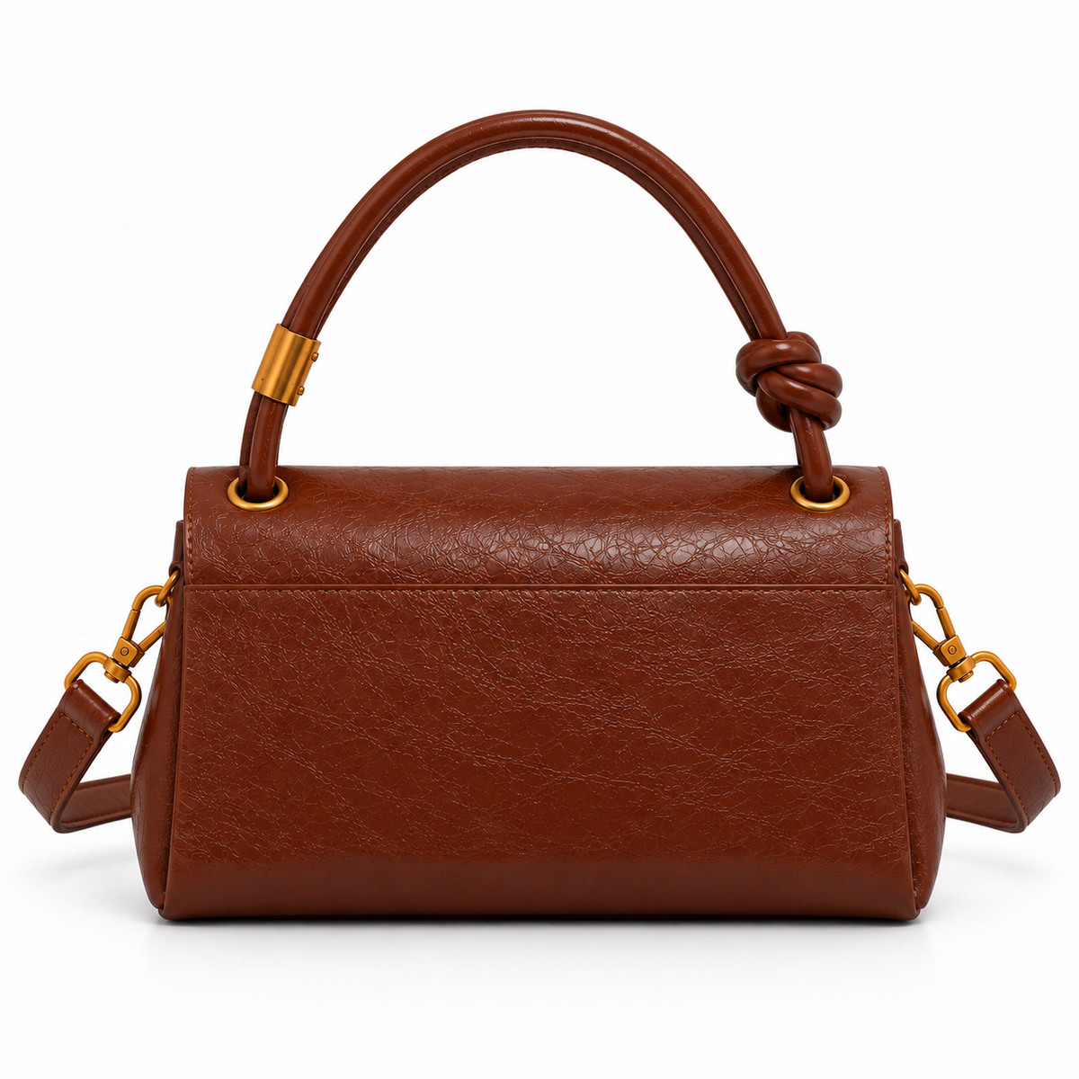 Meghan Knotted Satchel – Textured Handbag