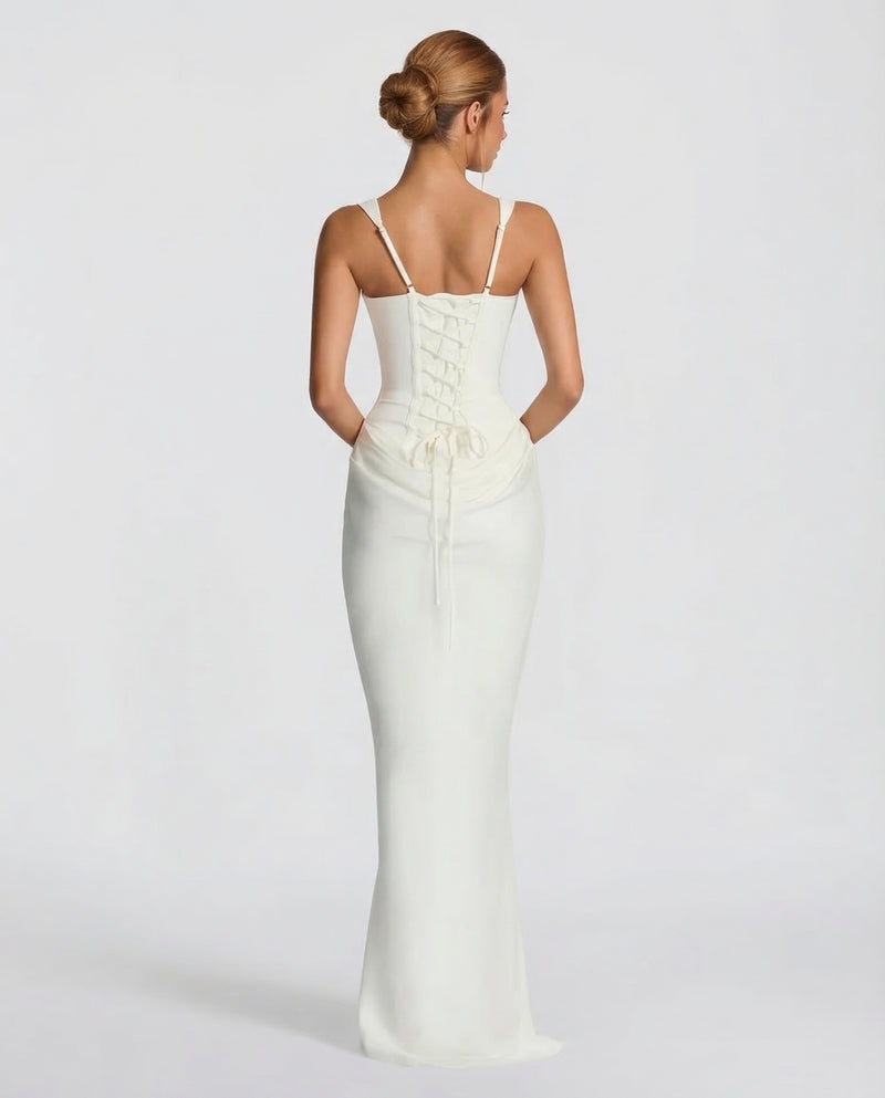 Sienna Laurent | Satin Corset Maxi Dress