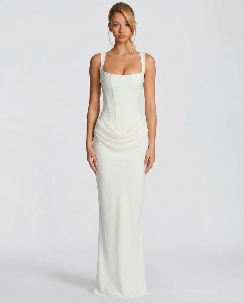 Sienna Laurent | Satin Corset Maxi Dress