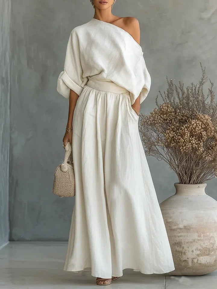 Sophia Reynolds | One-Shoulder Maxi Set