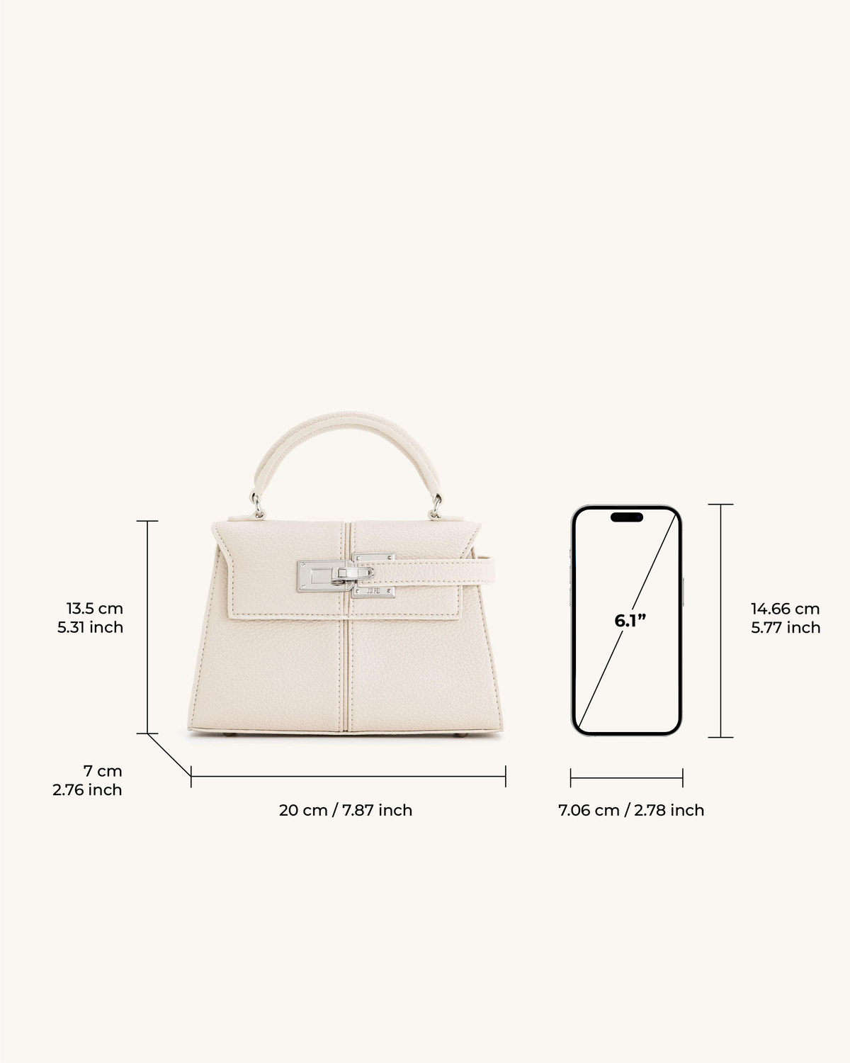 Vivienne Top Handle Bag – Brown Canvas