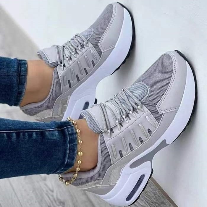 Thea | Women's Air Cushion Sneakers Lace-Up Platform Running Trainers