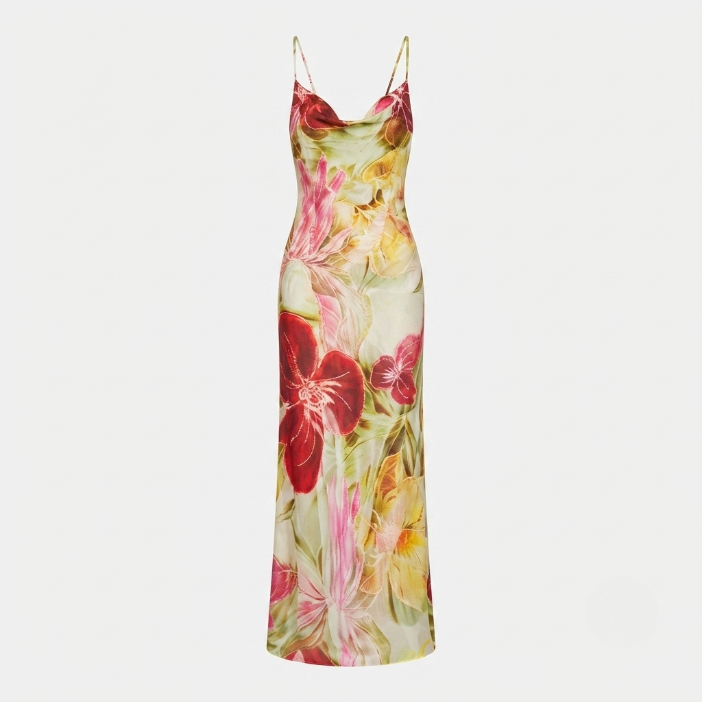Elise Callahan | Floral Cowl Maxi Dress