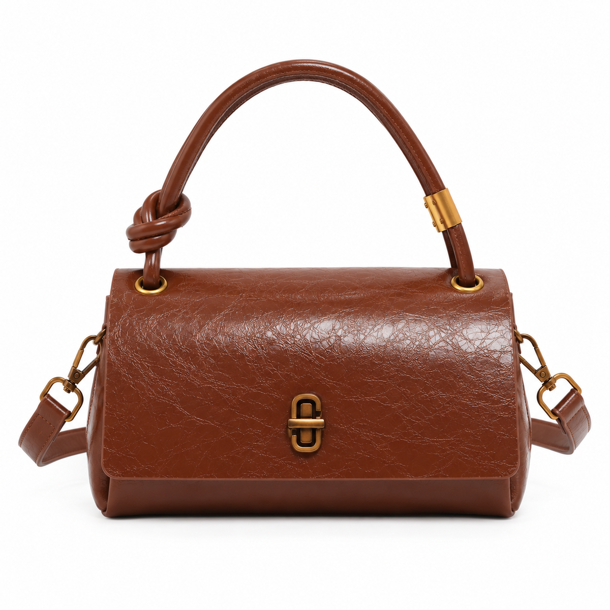 Meghan Knotted Satchel – Textured Handbag
