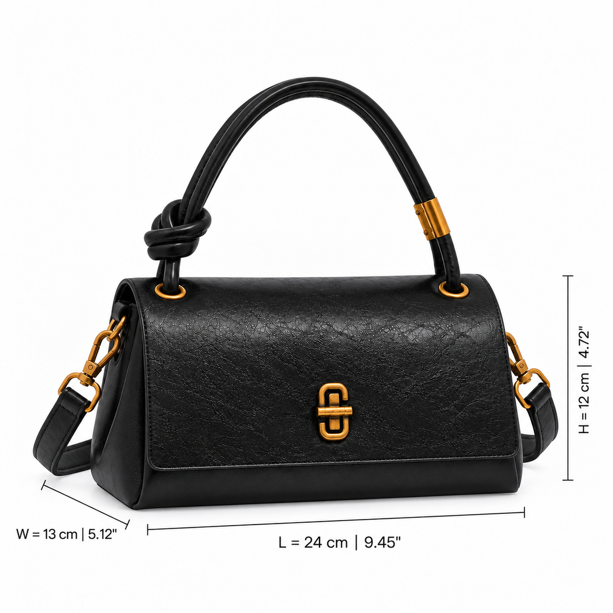 Meghan Knotted Satchel – Textured Handbag