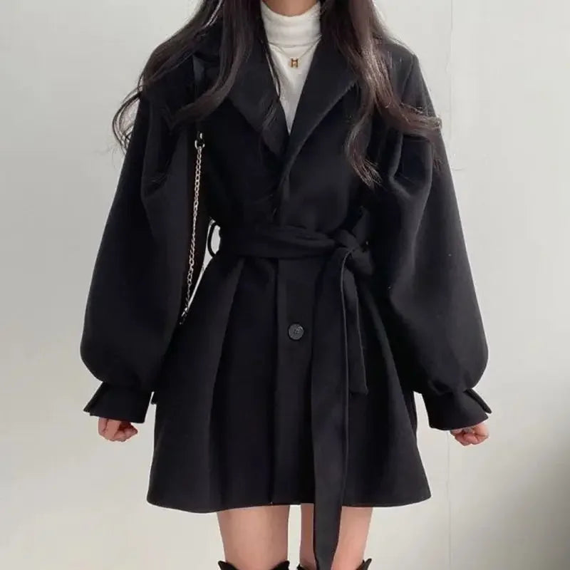 Nicole | Women's Belted Wrap Mini Coat