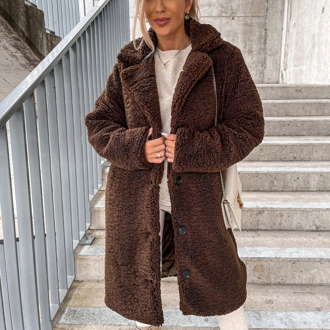 Sloane | Women's Oversized Teddy Long Coat