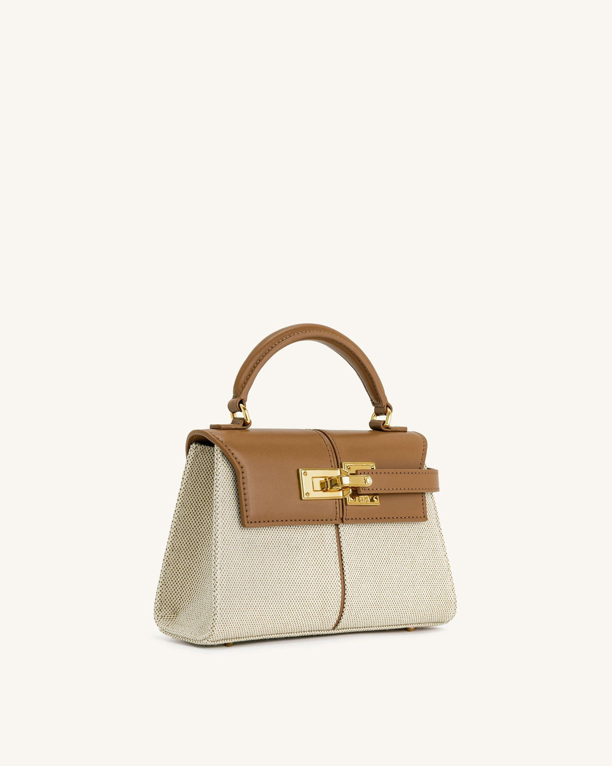 Vivienne Top Handle Bag – Brown Canvas