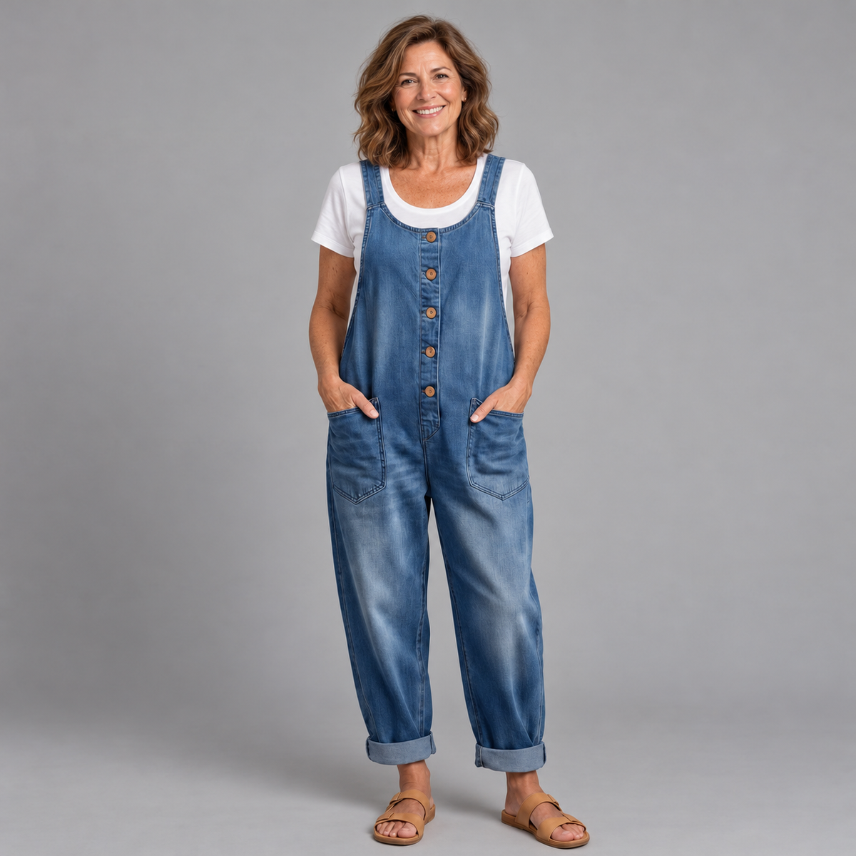 Saylor denim overalls – Blue