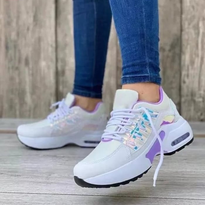 Thea | Women's Air Cushion Sneakers Lace-Up Platform Running Trainers
