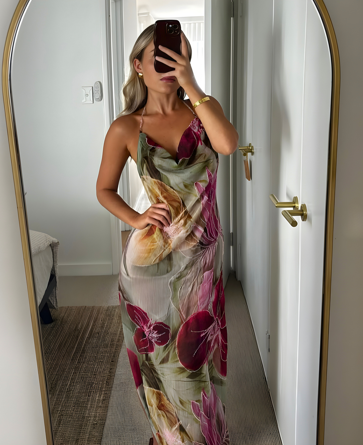 Elise Callahan | Floral Cowl Maxi Dress