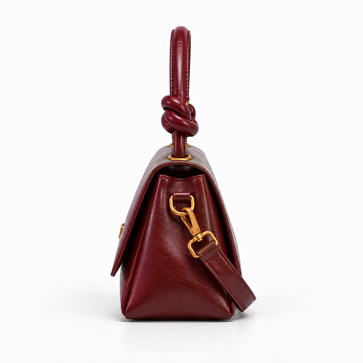 Meghan Knotted Satchel – Textured Handbag