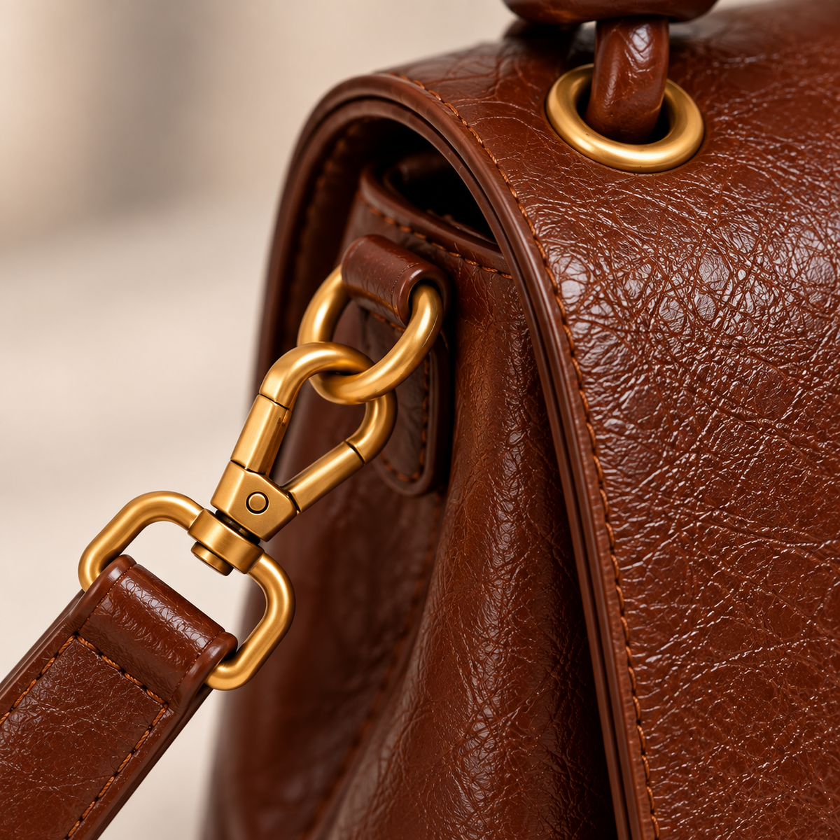 Meghan Knotted Satchel – Textured Handbag