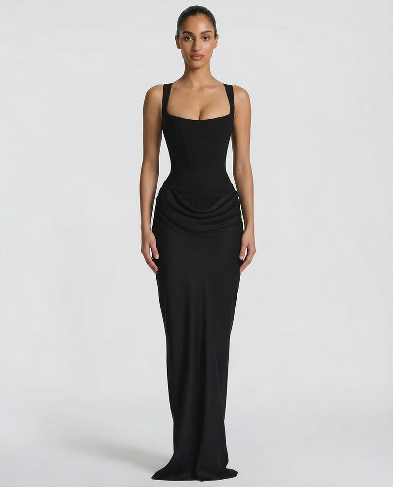 Sienna Laurent | Satin Corset Maxi Dress