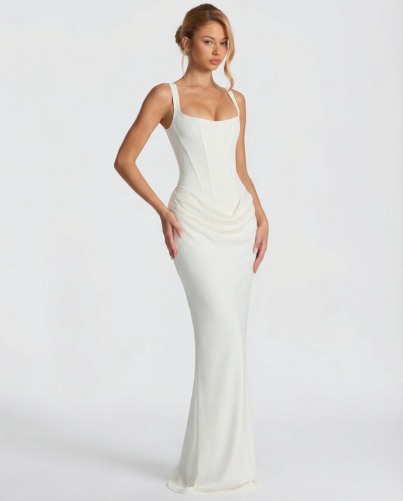 Sienna Laurent | Satin Corset Maxi Dress