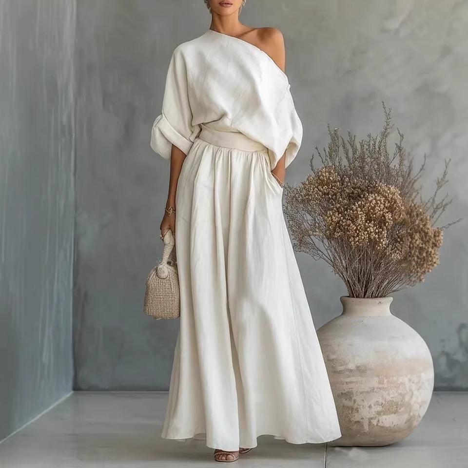 Sophia Reynolds | One-Shoulder Maxi Set
