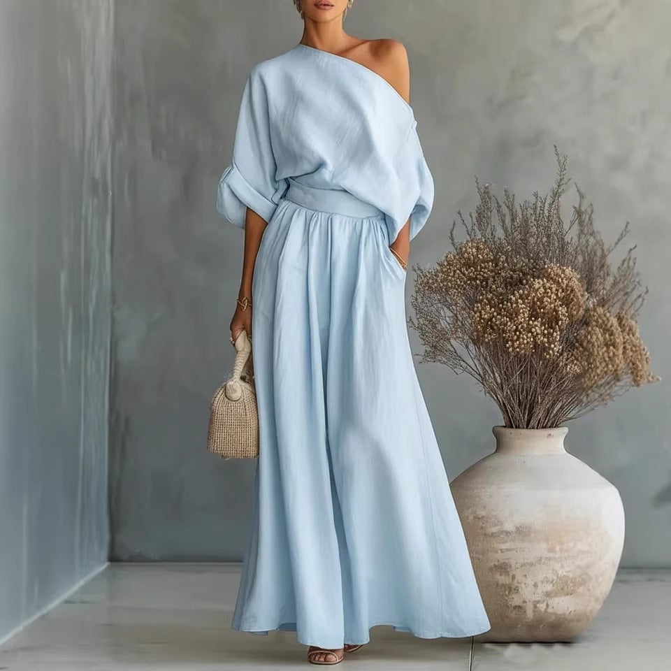 Sophia Reynolds | One-Shoulder Maxi Set