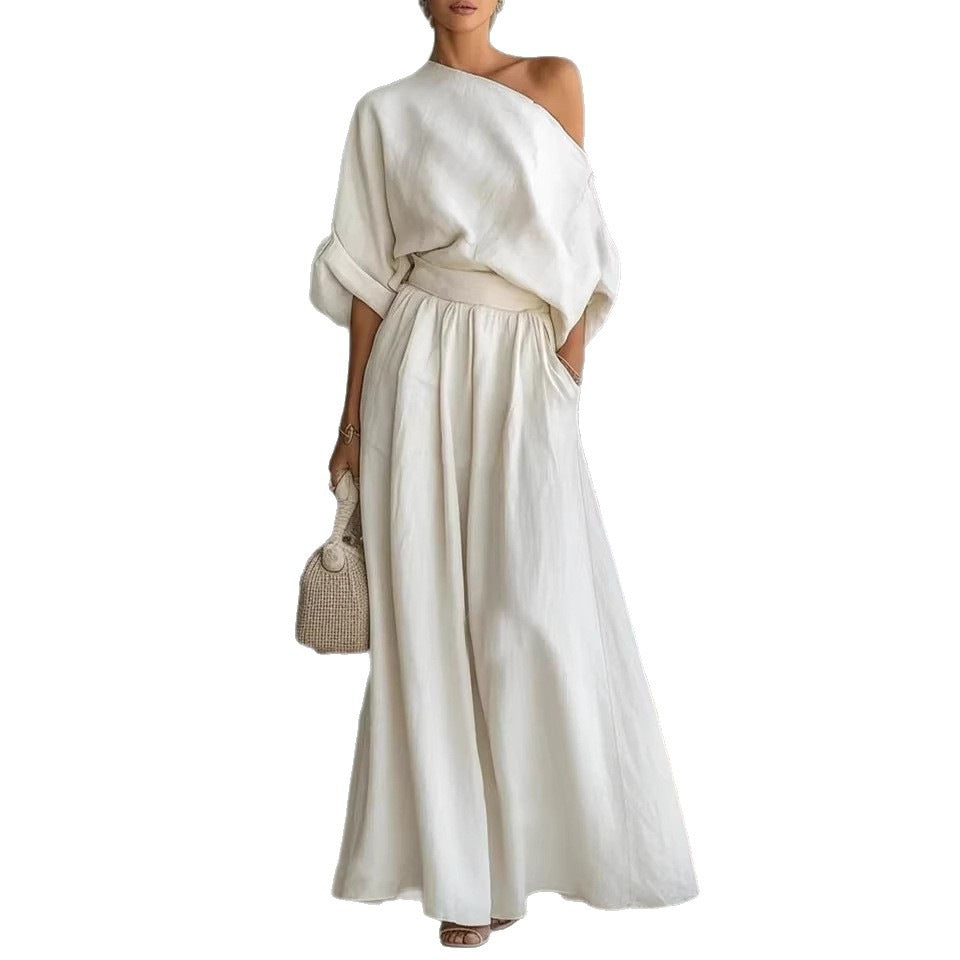 Sophia Reynolds | One-Shoulder Maxi Set