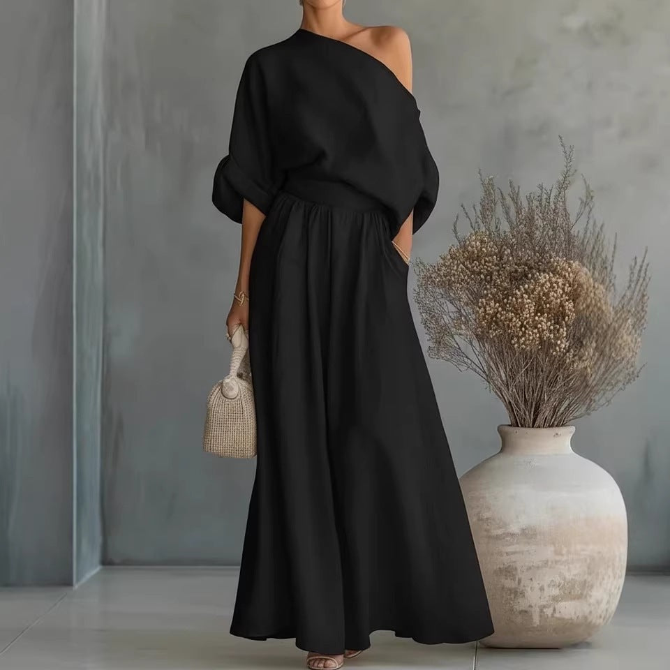 Sophia Reynolds | One-Shoulder Maxi Set
