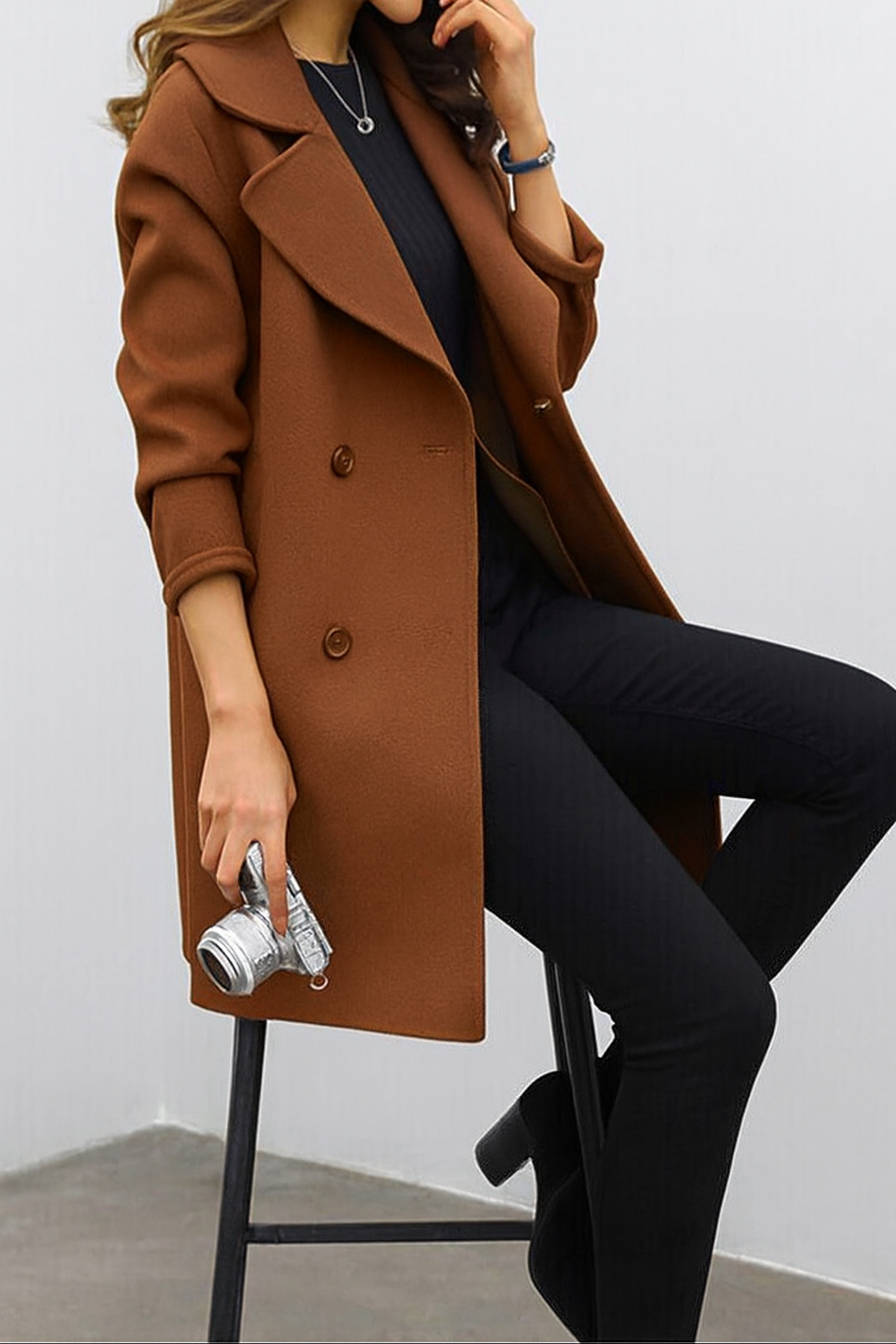 Christy | Women's Double Breasted Mid-Length Coat