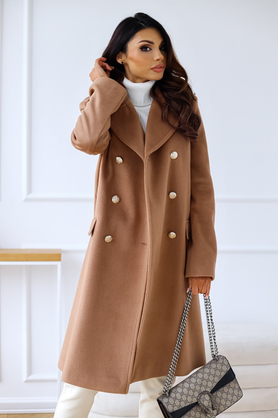 Eliza | Women's Double-Breasted Long Coat
