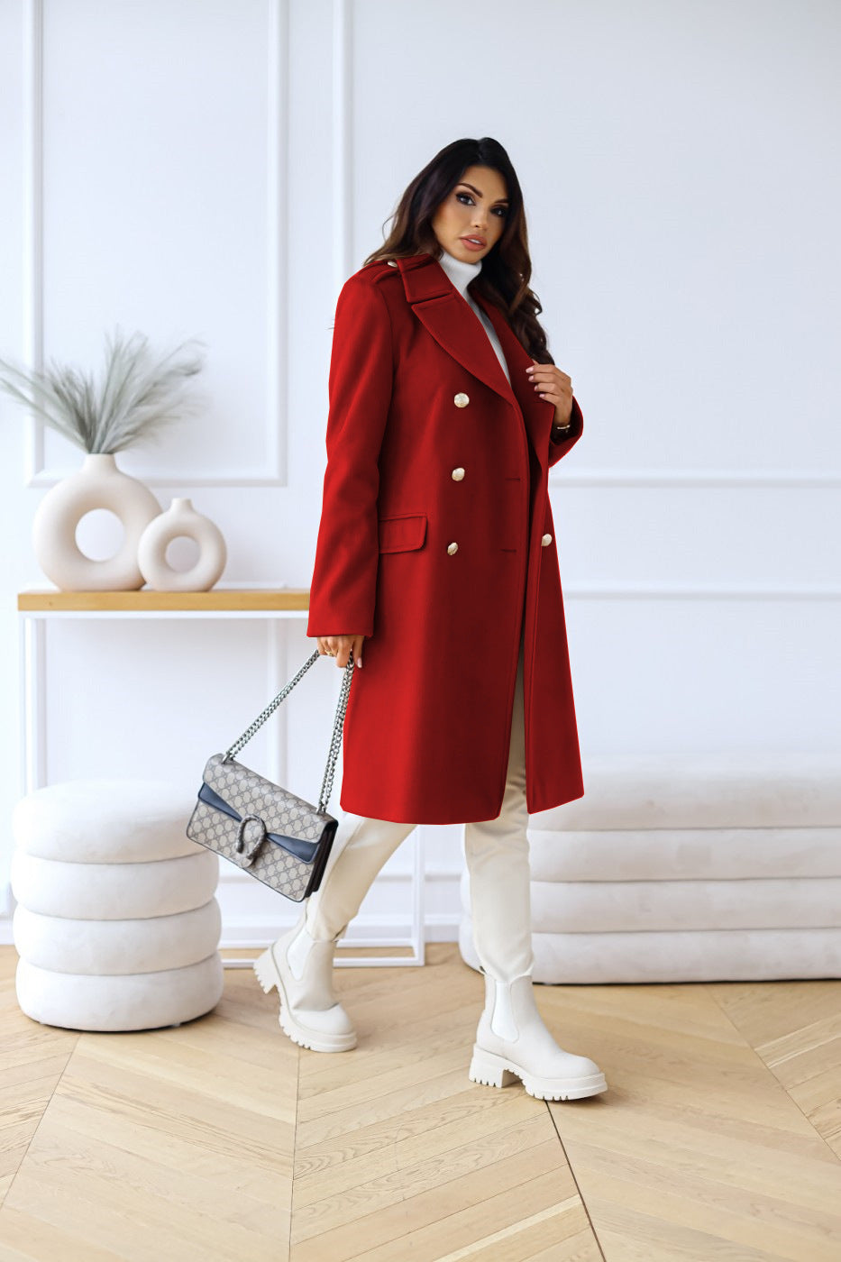 Eliza | Women's Double-Breasted Long Coat