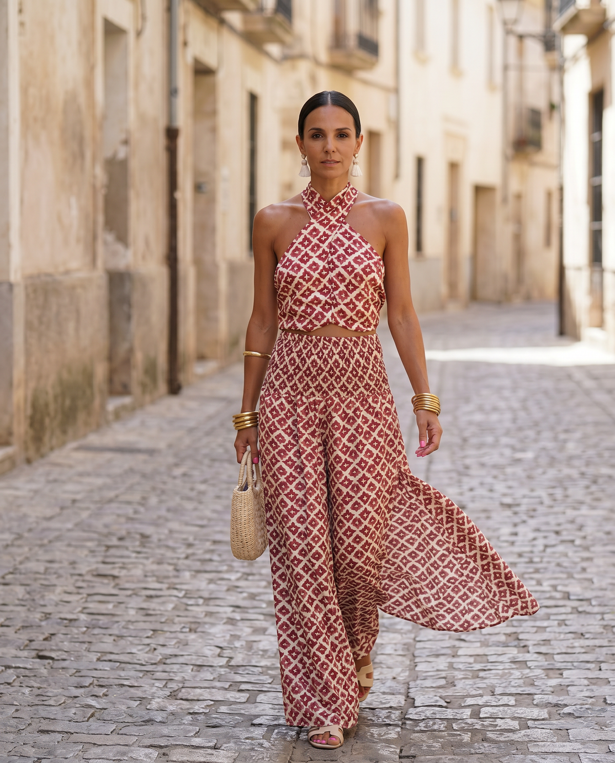 Justa™ | Tummy Flattering Two-Piece Set with Halter Neck