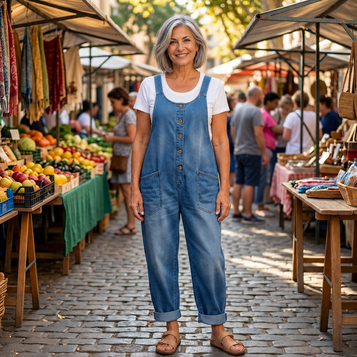 Saylor denim overalls – Blue lifestyle