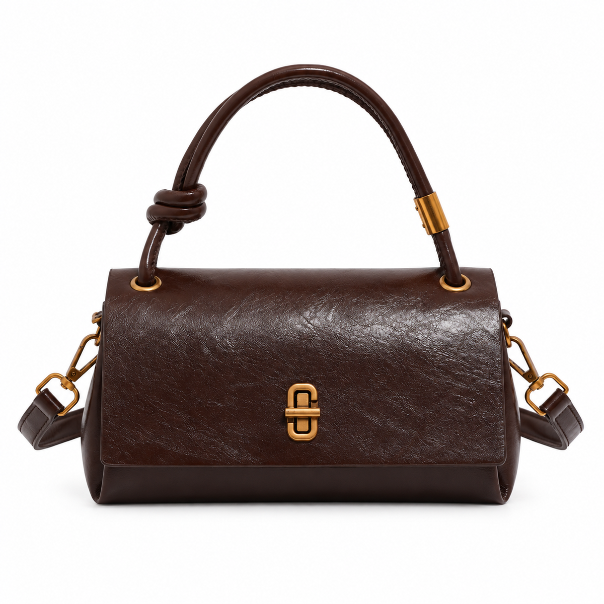 Meghan Knotted Satchel – Textured Handbag