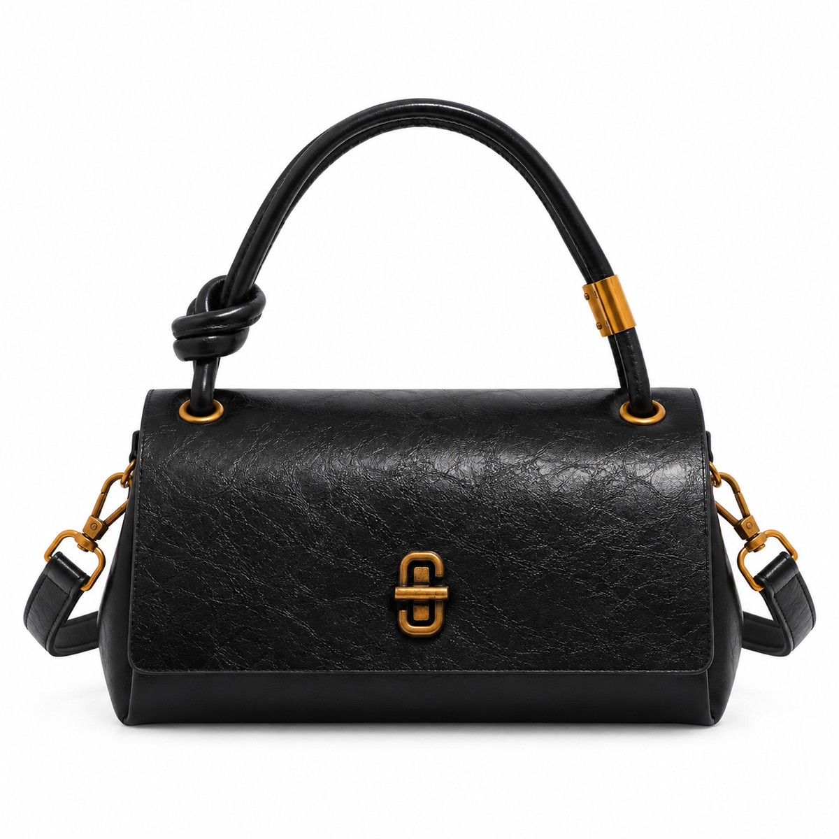 Meghan Knotted Satchel – Textured Handbag