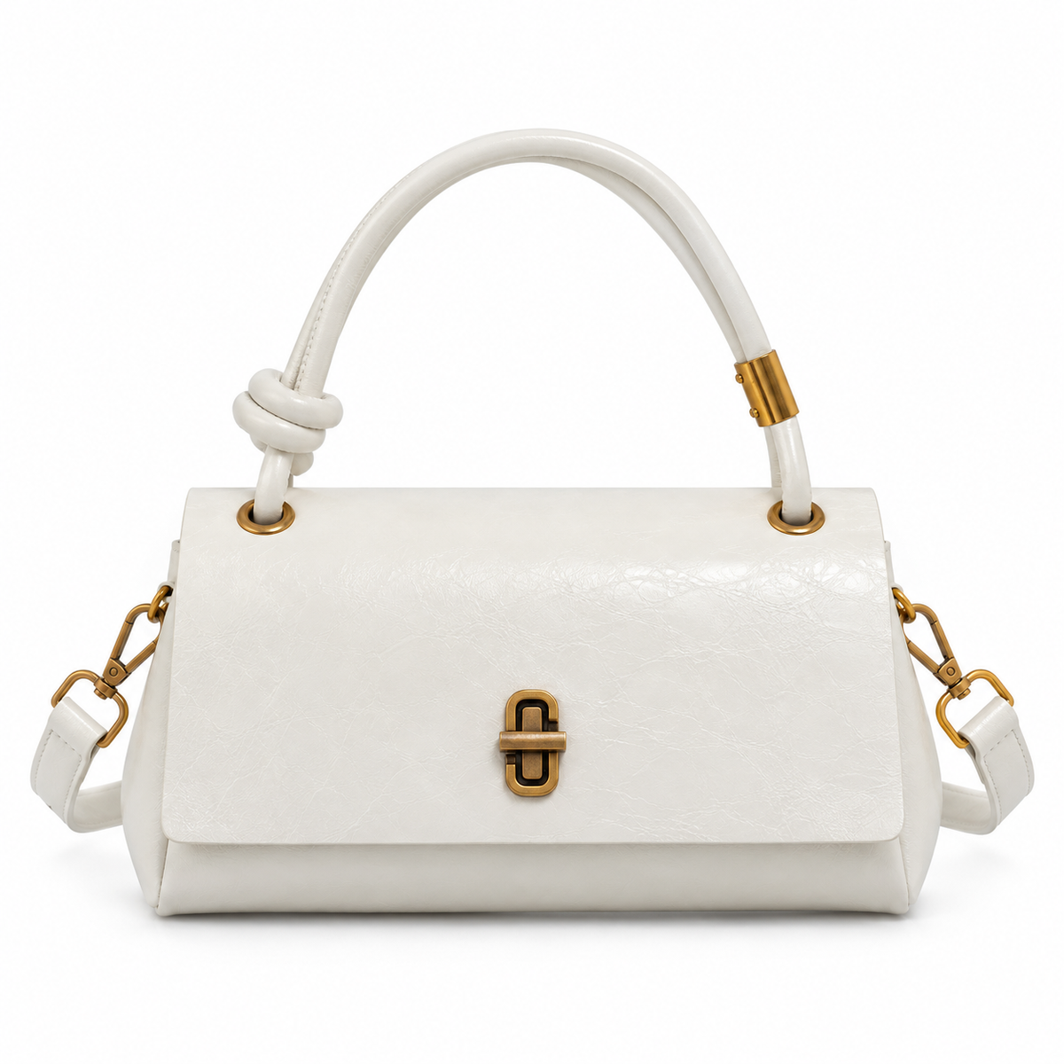 Meghan Knotted Satchel – Textured Handbag