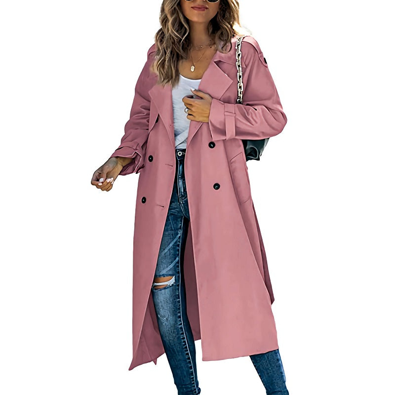 Renee | Women's Double Breasted Long Coat