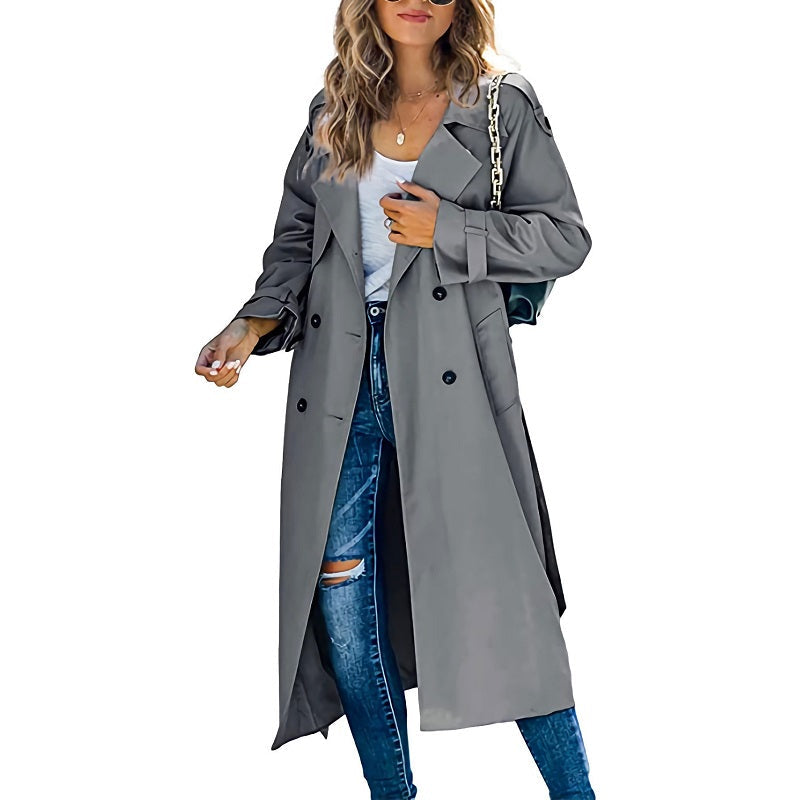 Renee | Women's Double Breasted Long Coat